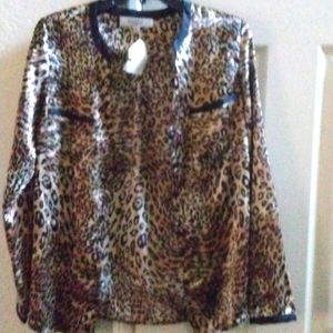 Beautiful Silky Leopard Blouse